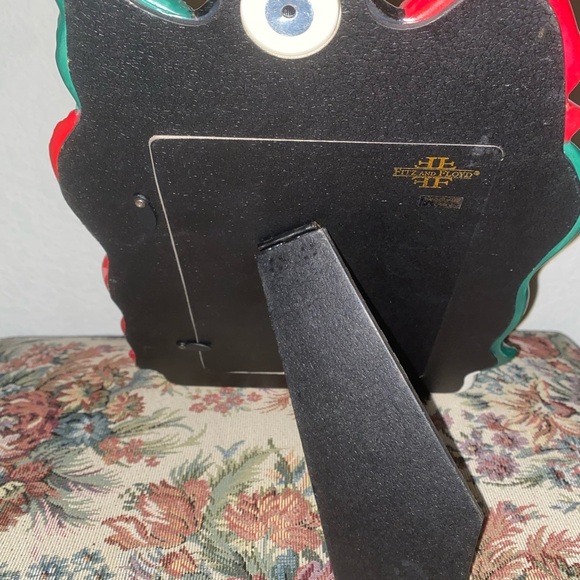 Vintage Fitz and Floyd Christmas Snowman Holiday Retired 5x7 Picture Frame - Picture 7 of 10